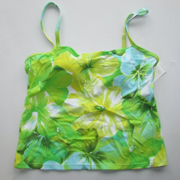 Liz Claiborne Green Tropical 2 Pc Tankini - NEW - Picture 5 of 9
